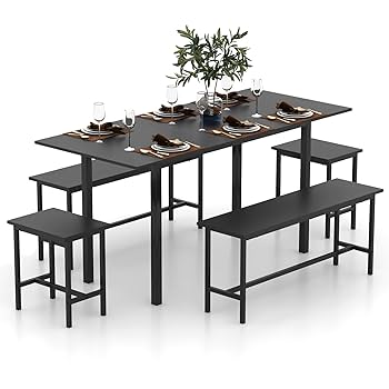 【新品】WHAT WE WANT WWW_EXTENSIONTABLE Amazon.com - COSTWAY Extendable Dining Table Set for 4-6, 63